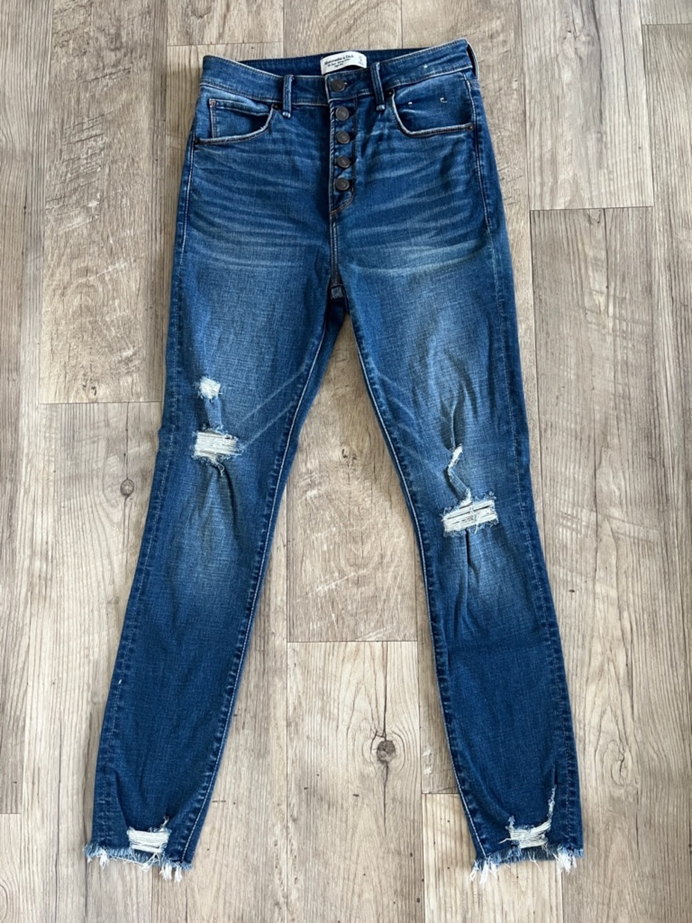 Abercrombie & Fitch The Super Skinny Ankle High Rise Jeans 27/4 LONG.